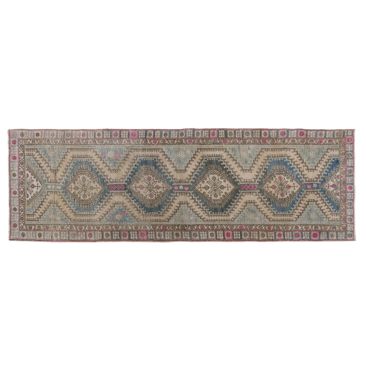 Turkish Handmade Runner Rug - 96x272 cm / 3.1×8.9 feet