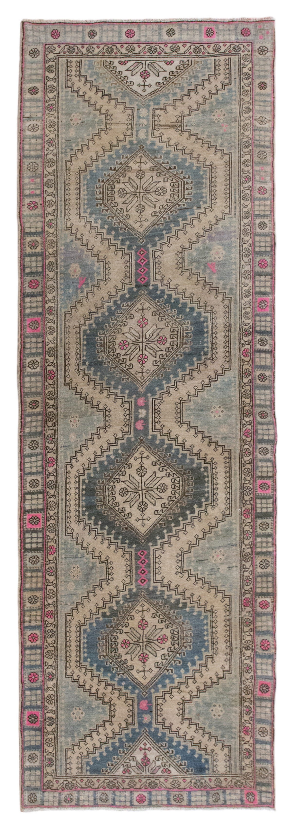 Turkish Handmade Runner Rug - 96x272 cm / 3.1×8.9 feet