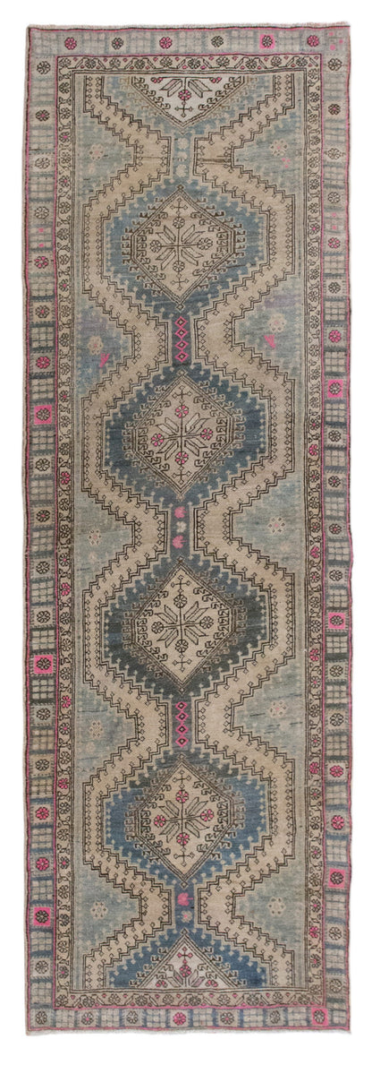 Turkish Handmade Runner Rug - 96x272 cm / 3.1×8.9 feet