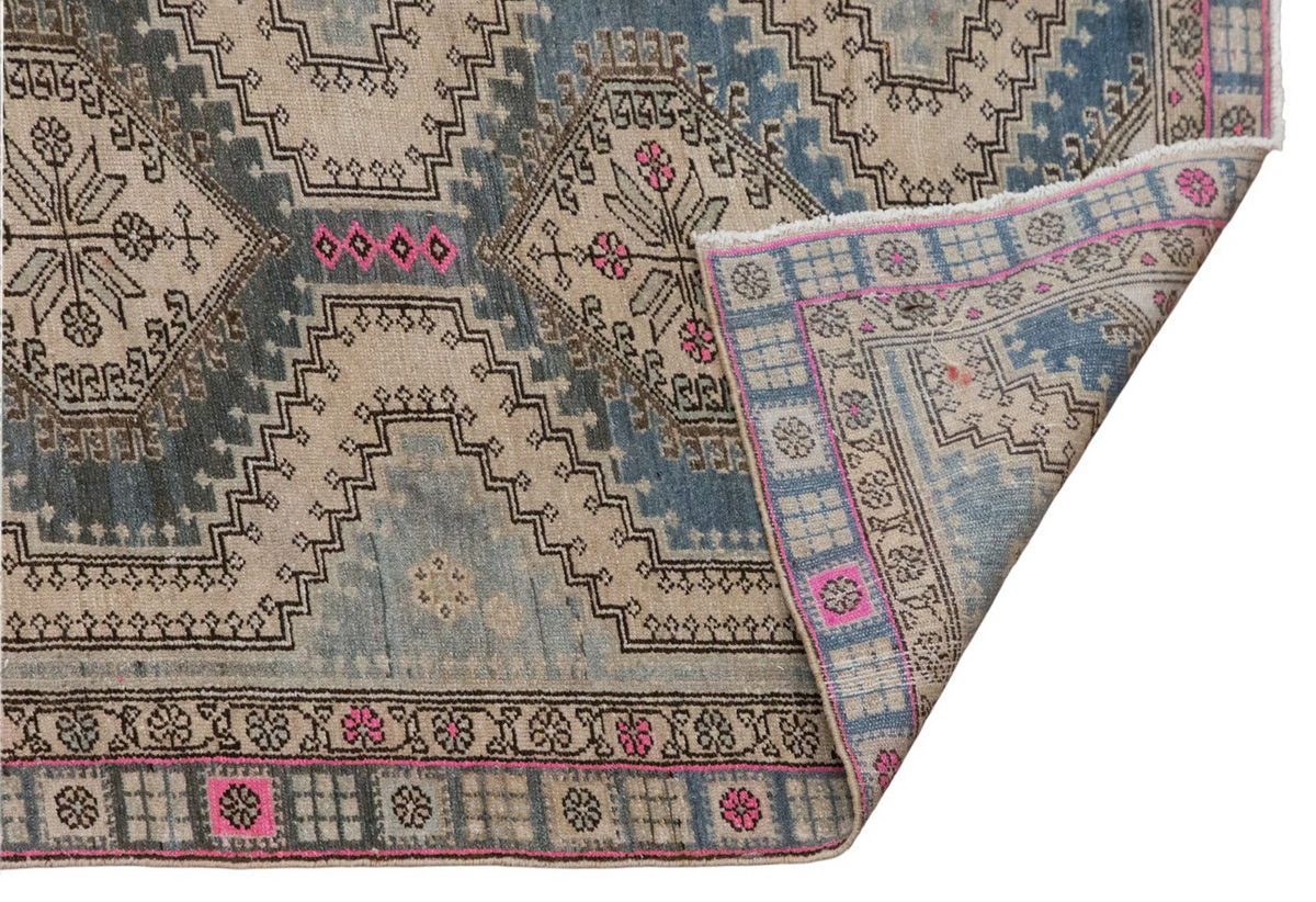 Turkish Handmade Runner Rug - 96x272 cm / 3.1×8.9 feet