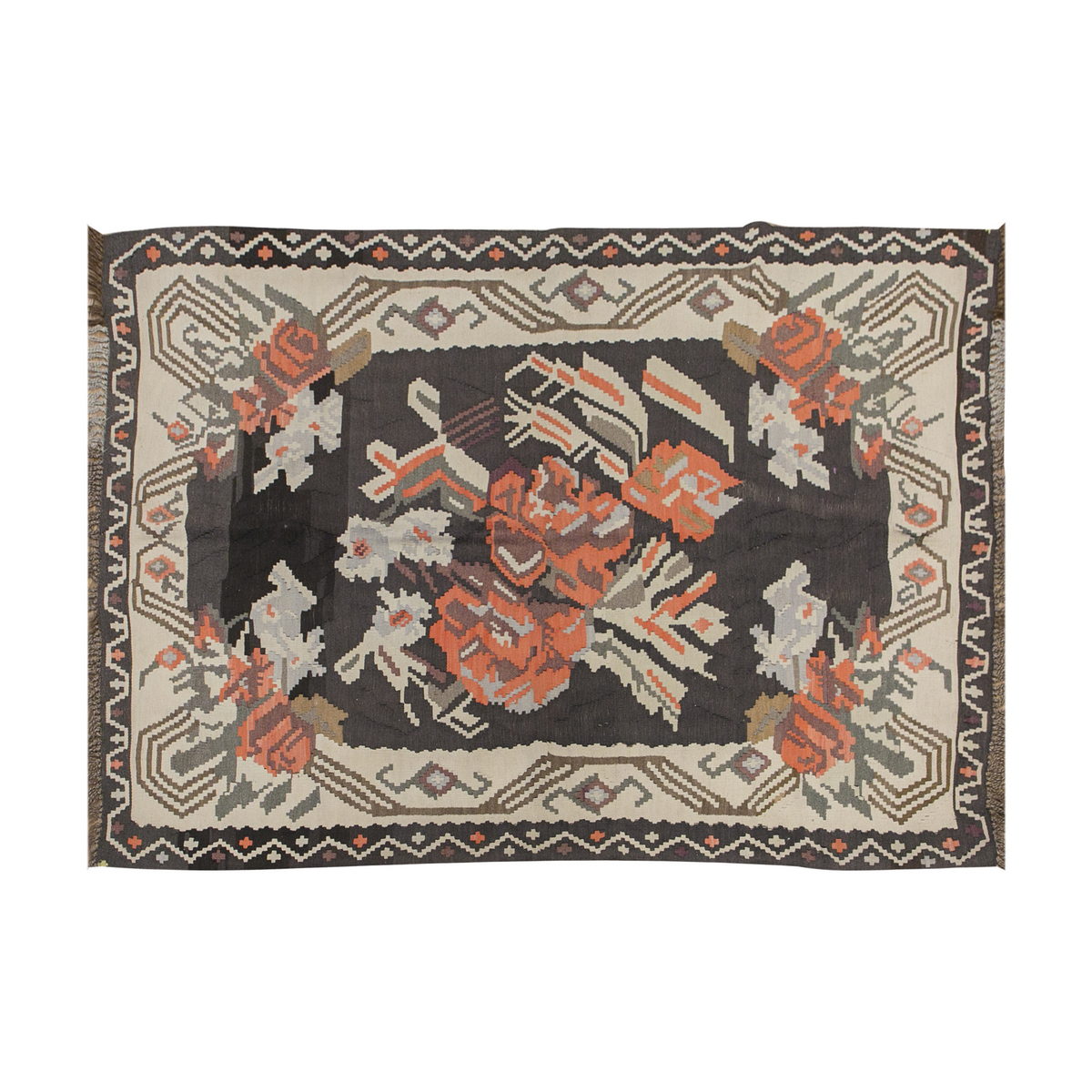 Turkish Moldovian Kilim, 158 x 235 cm / 5'2 x 7'9 feet