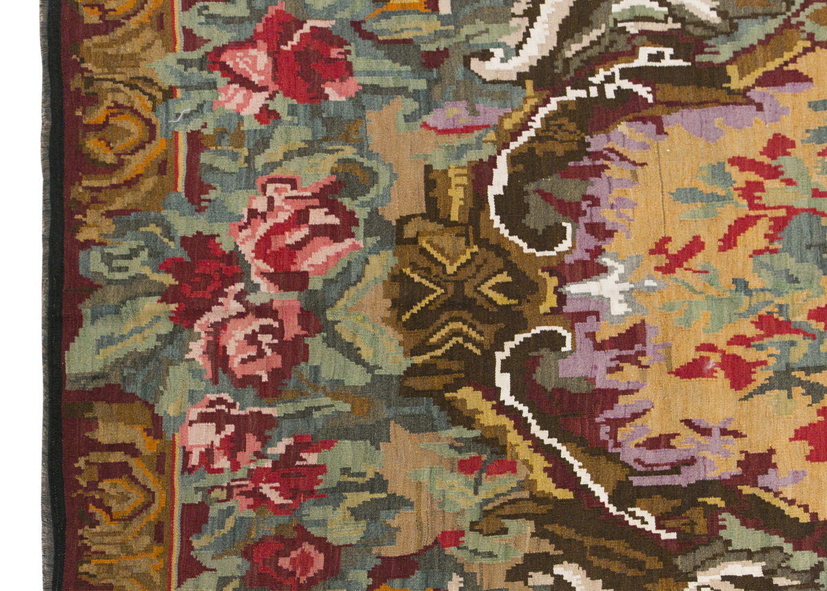 Turkish Moldovian Kilim, 202 x 370 cm / 6'8 x 12'2 feet