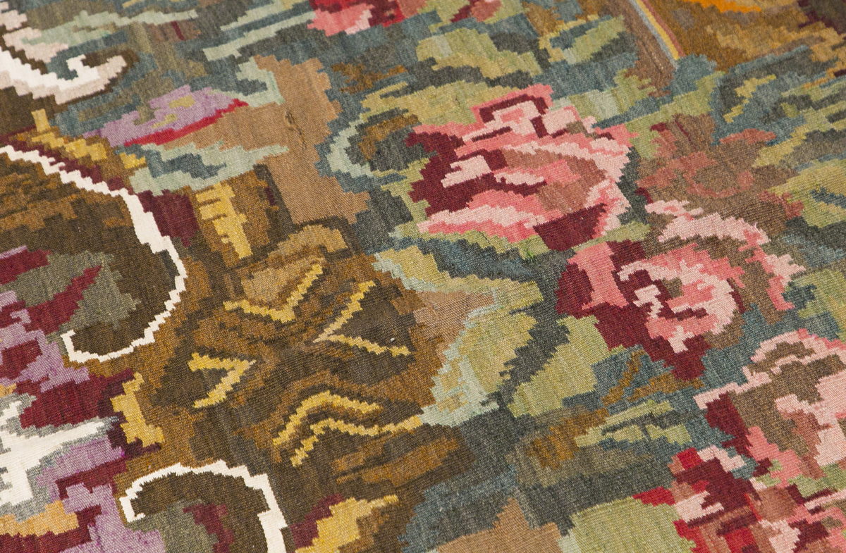 Turkish Moldovian Kilim, 202 x 370 cm / 6'8 x 12'2 feet