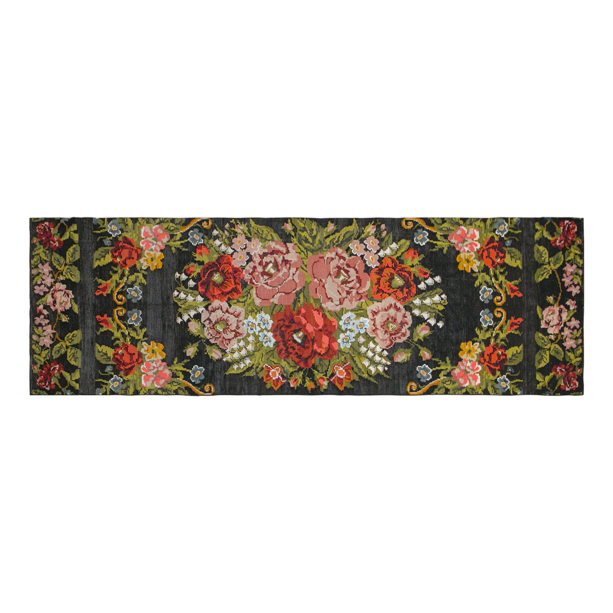 Turkish Moldovian Kilim Runner, 134 x 500 cm / 4'5 x 16'5 feet