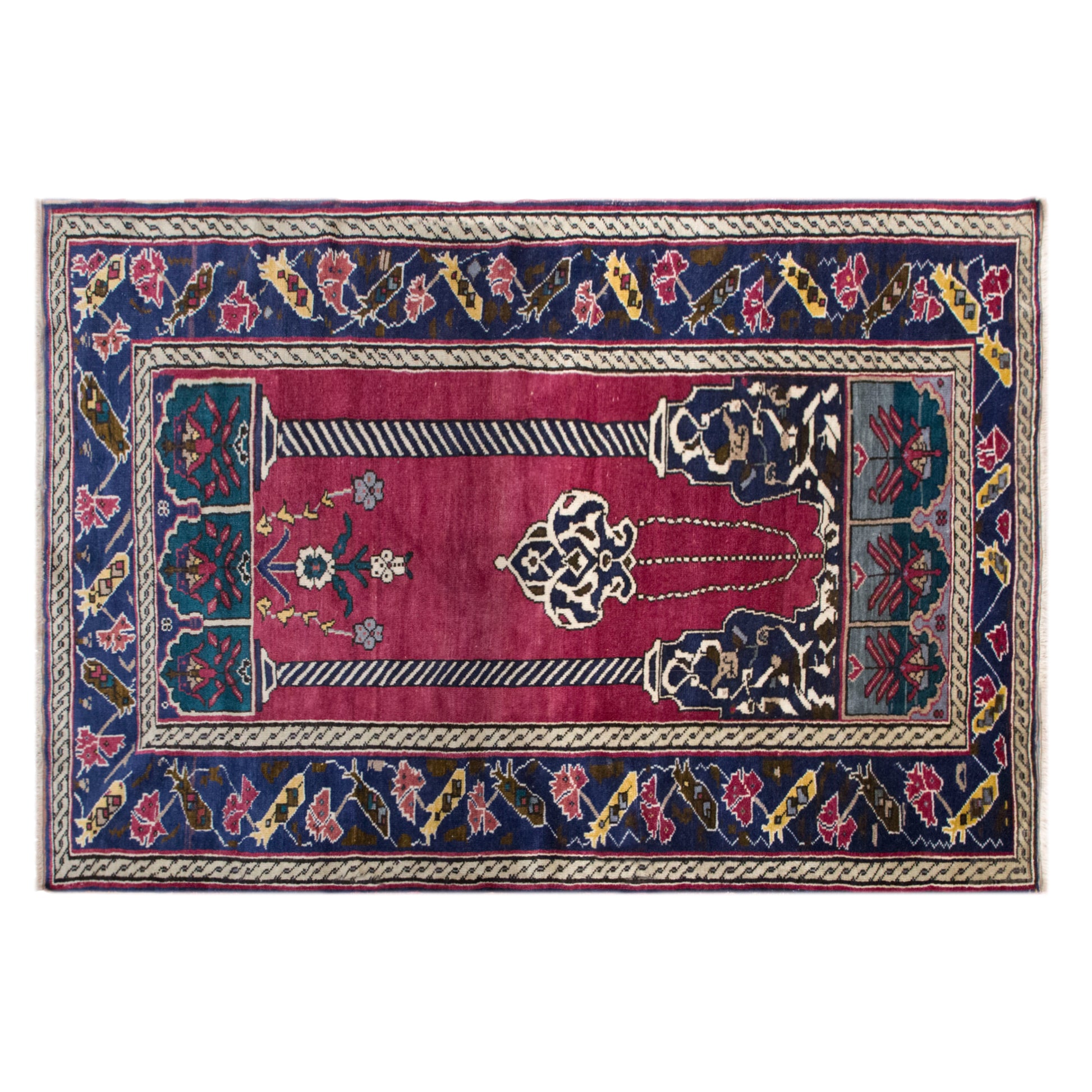 Turkish Oushak Area Rug 133x190 cm (4.4x6.2 ft)