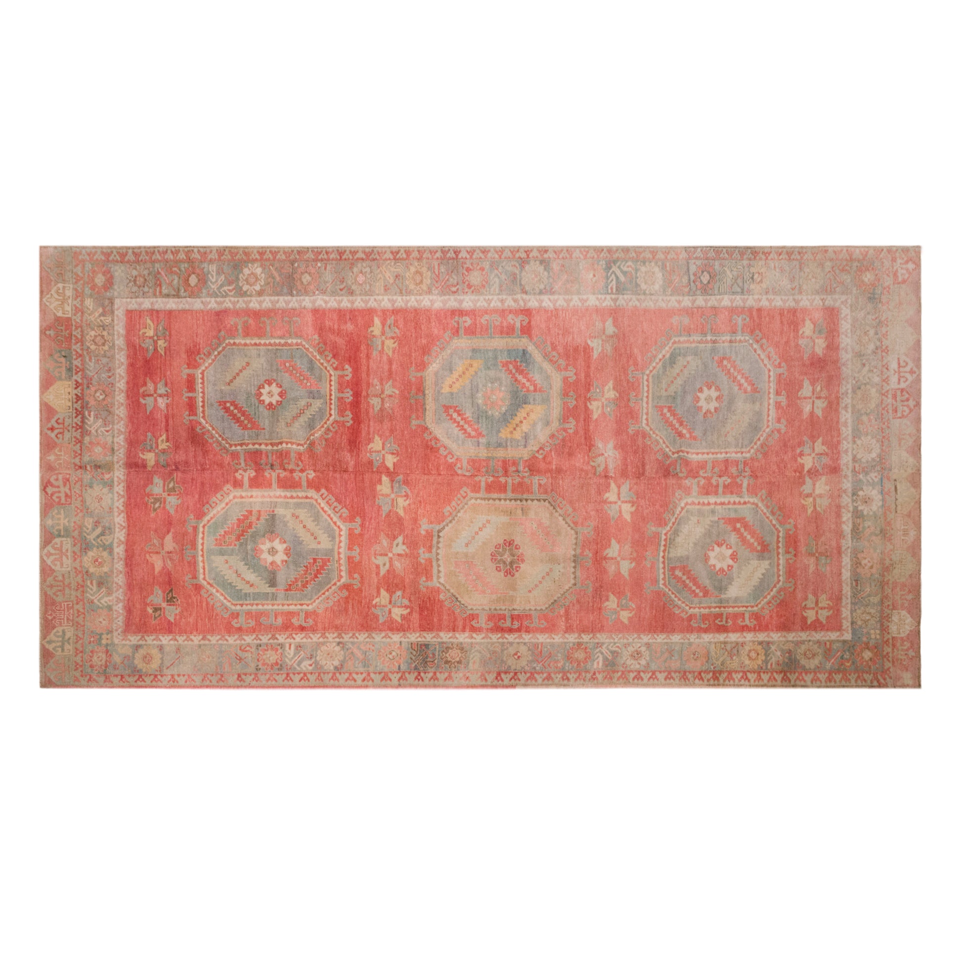 Turkish Oushak Rug 225x405 cm (7.4x13.3 ft)