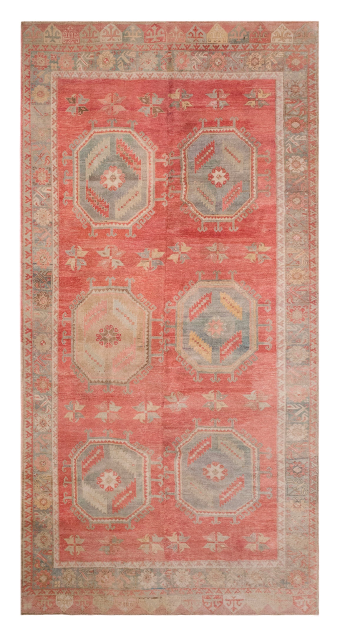 Turkish Oushak Rug 225x405 cm (7.4x13.3 ft)