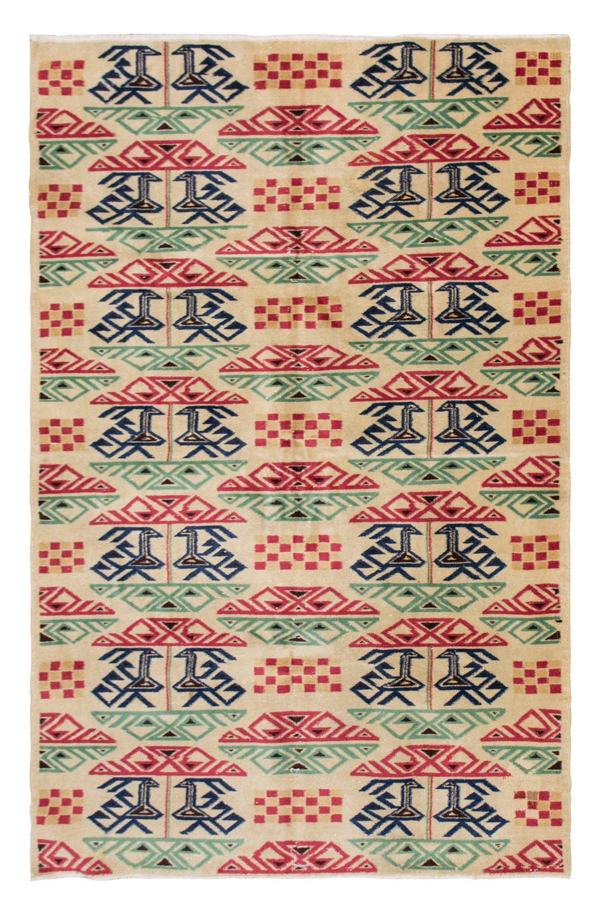 Turkish Rug", Vintage Rug, 5'2 x 8'3 feet / 157 x 252 cm