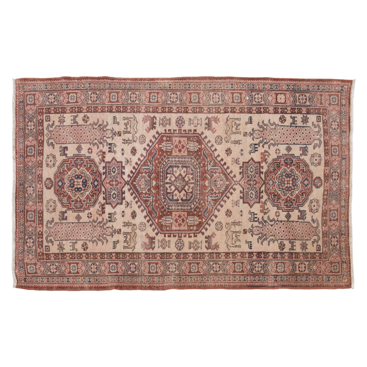 Turkish Rug, Vintage Rug, 3'10 x 5'10 feet / 116 x 178 cm