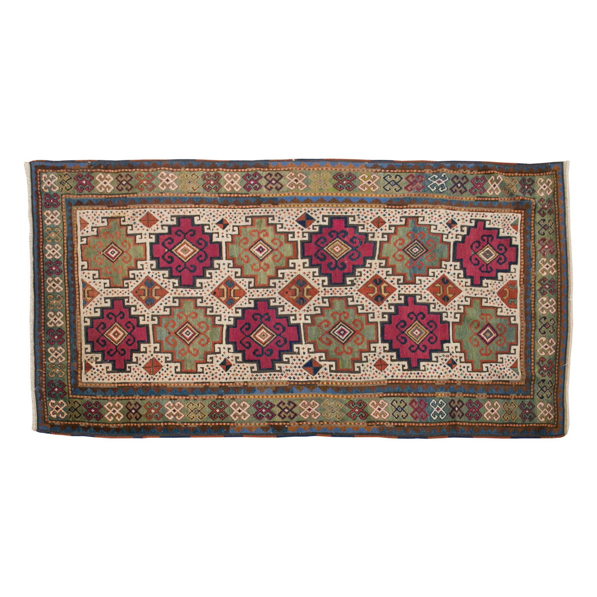 Turkish Rug, Vintage Rug, 4'3 x 7'5 feet / 130 x 227 cm