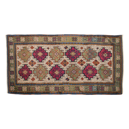 Turkish Rug, Vintage Rug, 4'3 x 7'5 feet / 130 x 227 cm