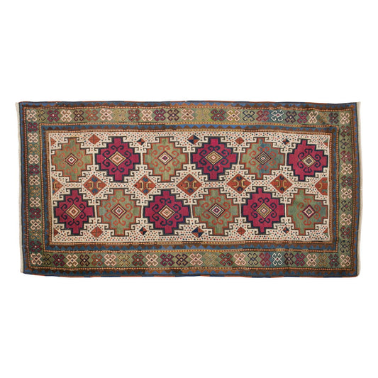 Turkish Rug, Vintage Rug, 4'3 x 7'5 feet / 130 x 227 cm