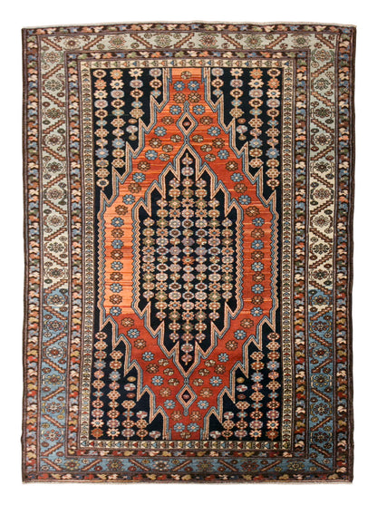 Turkish Rug, Vintage Rug, 4'5 x 6'5 feet / 137 x 195 cm