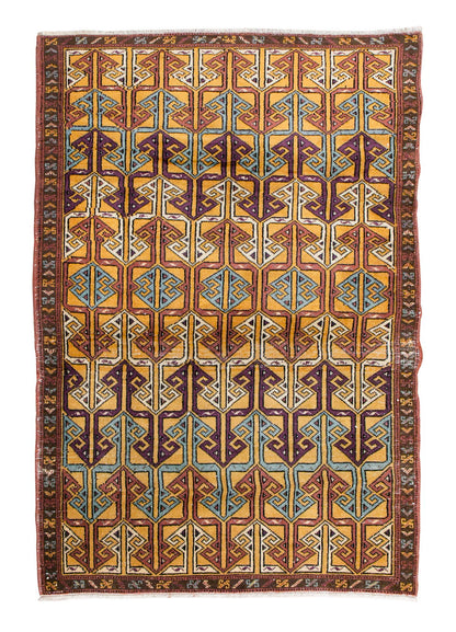 Turkish Rug, Vintage Rug 3'6 x 5'4 / 107 x 162