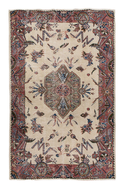 Turkish Rug, Vintage Rug 4'2 x 7'3 feet / 128 x 220 cm