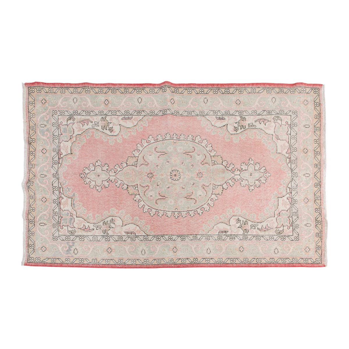 Turkish Rug, Vintage Rug 4'4 x 6'8 feet / 123 x 204 cm
