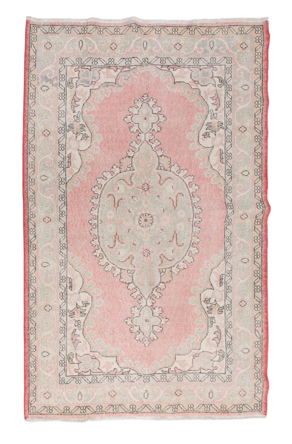 Turkish Rug, Vintage Rug 4'4 x 6'8 feet / 123 x 204 cm