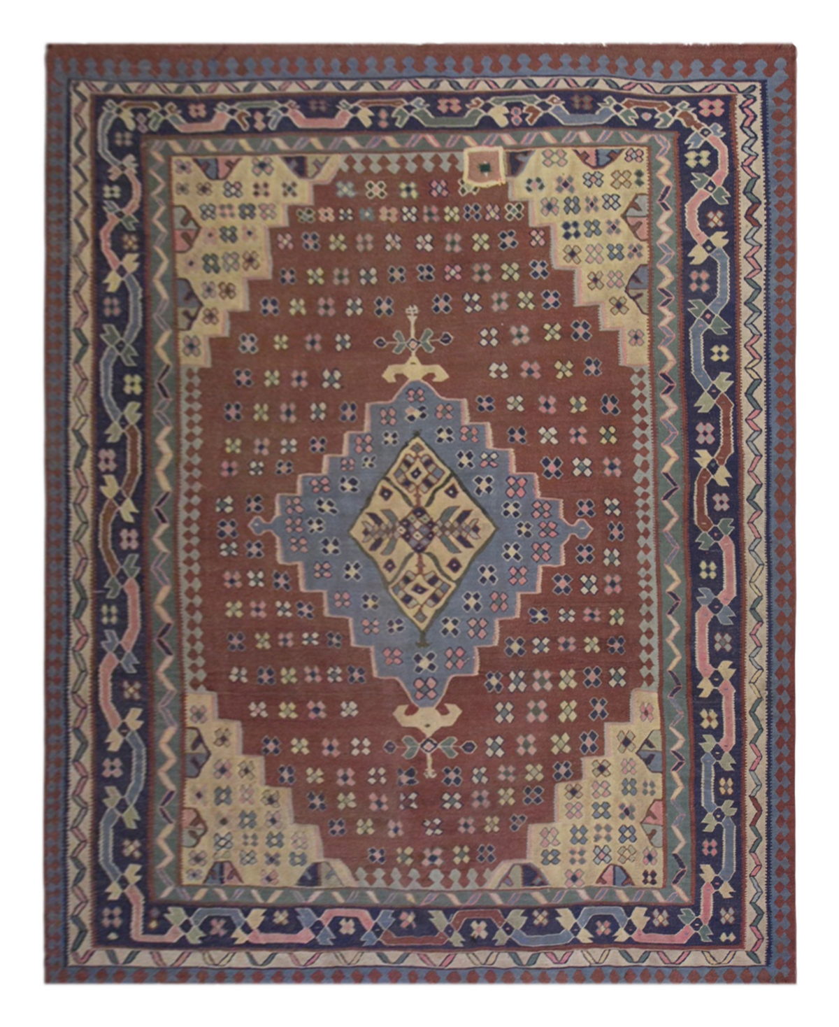 Turkish tribal kilim, 11 x 11 ft, 321 x 345 cm