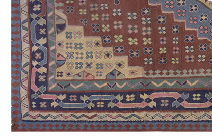 Turkish tribal kilim, 11 x 11 ft, 321 x 345 cm