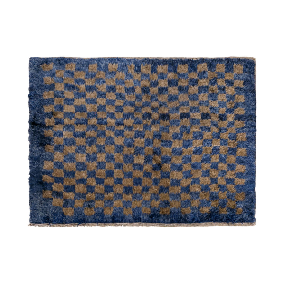 Turkish Tulu Rug – 3'11" x 5'2" (120 x 157 cm), Vintage Karapınar Tulu