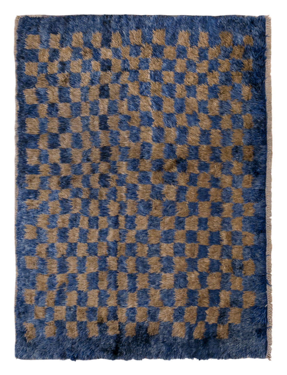 Turkish Tulu Rug – 3'11" x 5'2" (120 x 157 cm), Vintage Karapınar Tulu