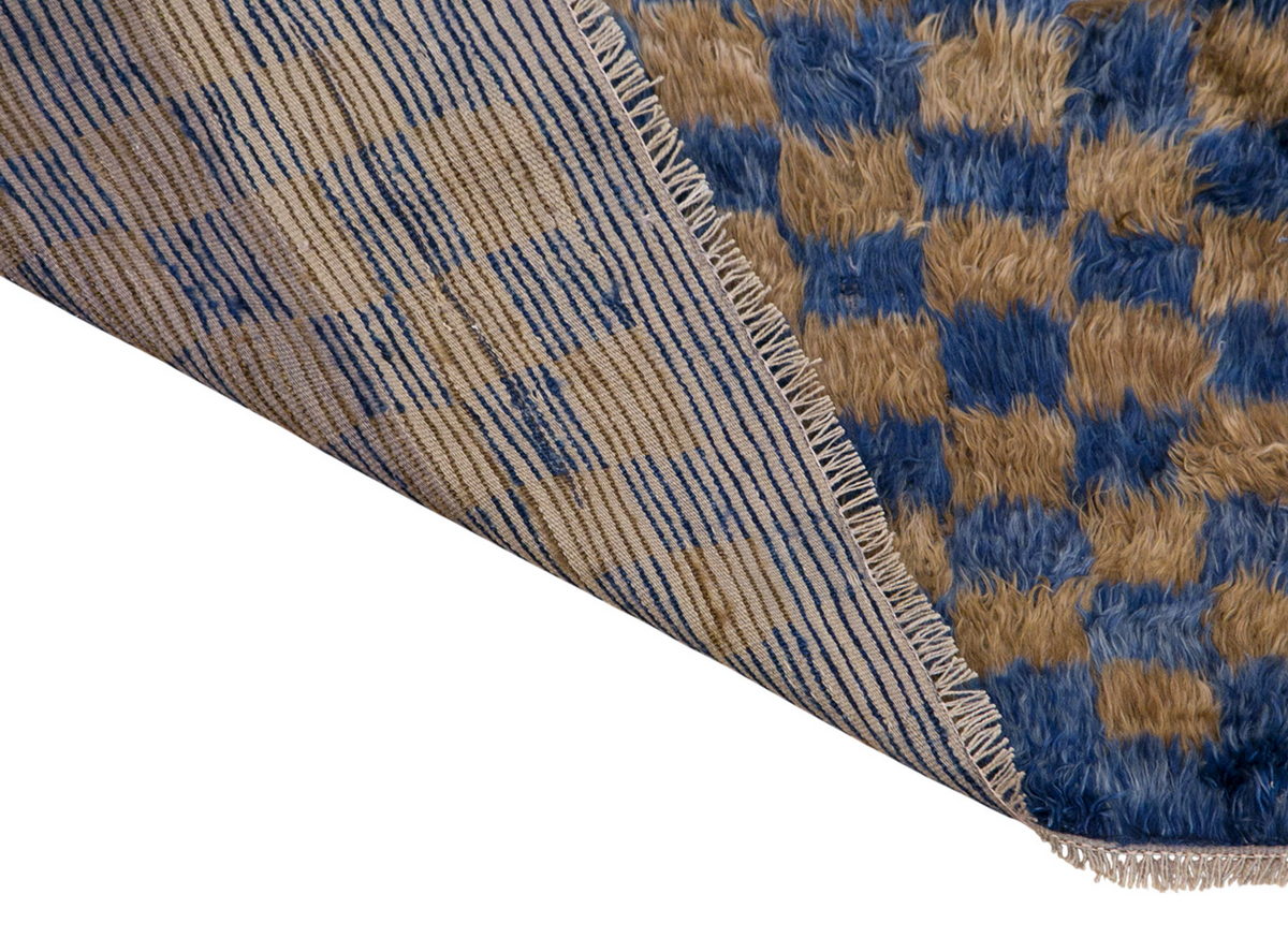 Turkish Tulu Rug – 3'11" x 5'2" (120 x 157 cm), Vintage Karapınar Tulu