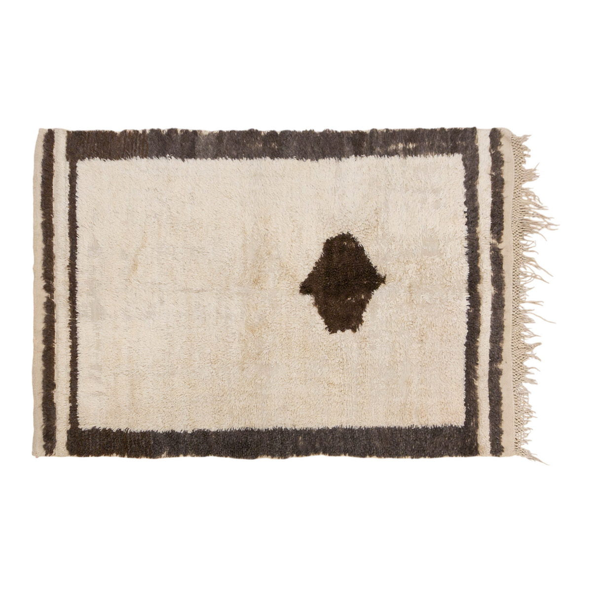 Turkish Tulu Rug – 4'1" x 5'7" (125 x 170 cm), Vintage Karapınar Tulu