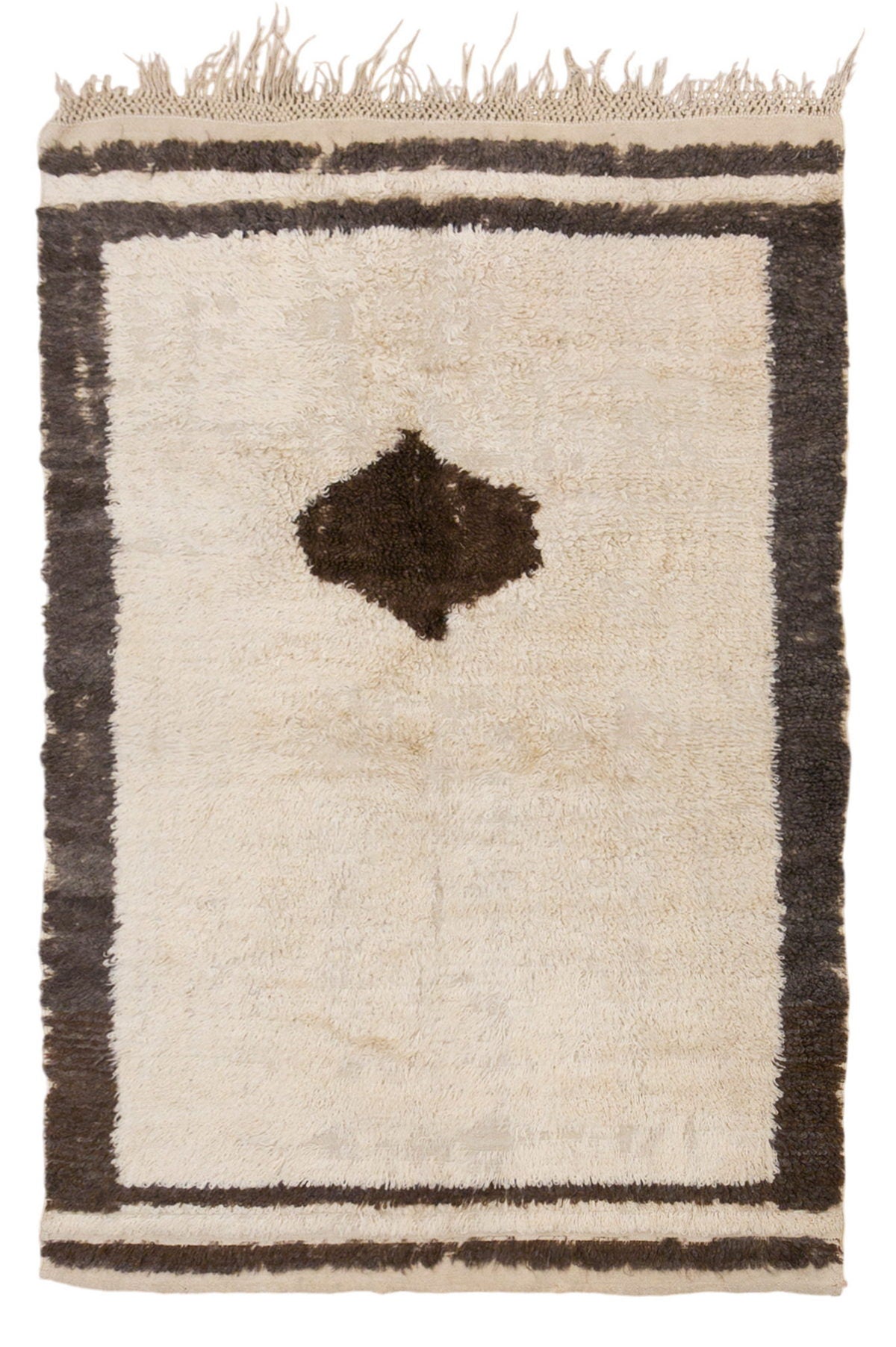 Turkish Tulu Rug – 4'1" x 5'7" (125 x 170 cm), Vintage Karapınar Tulu
