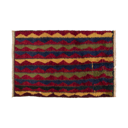 Turkish Tulu Rug – 4'5" x 7'3" (135 x 220 cm), Vintage Karapınar Tulu