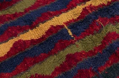 Turkish Tulu Rug – 4'5" x 7'3" (135 x 220 cm), Vintage Karapınar Tulu