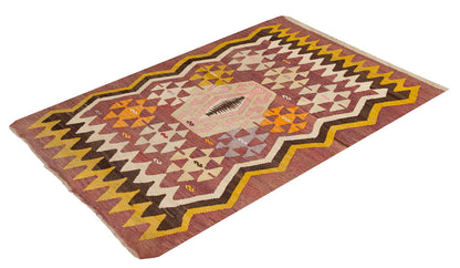 Vintage 1950s Konya Kilim Rug,  81 x 120 cm = 2.8 x 3.1 ft