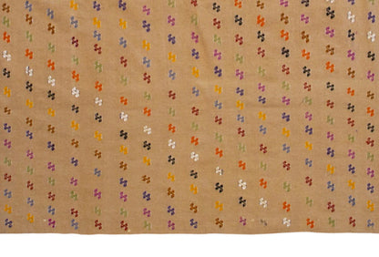 Vintage 1960s Turkish Kilim Rug 208x357 cm – Handwoven Wool Minimalist Carpet