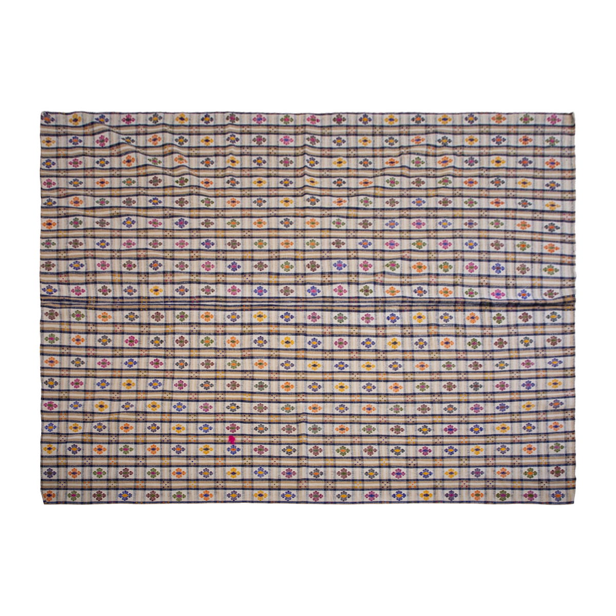 Vintage 1960s Turkish Kilim Rug 9x11'4 ft – Minimalist Handwoven Wool Carpet