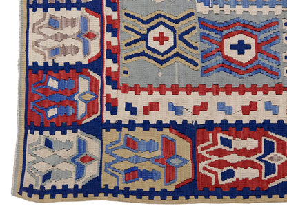 Vintage 60s Konya Silk Kilim Rug, 110 x 160 cm, 3.7 x 5.2 ft