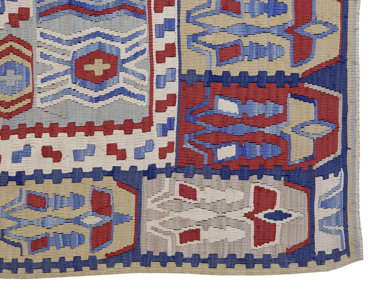 Vintage 60s Konya Silk Kilim Rug, 110 x 160 cm, 3.7 x 5.2 ft