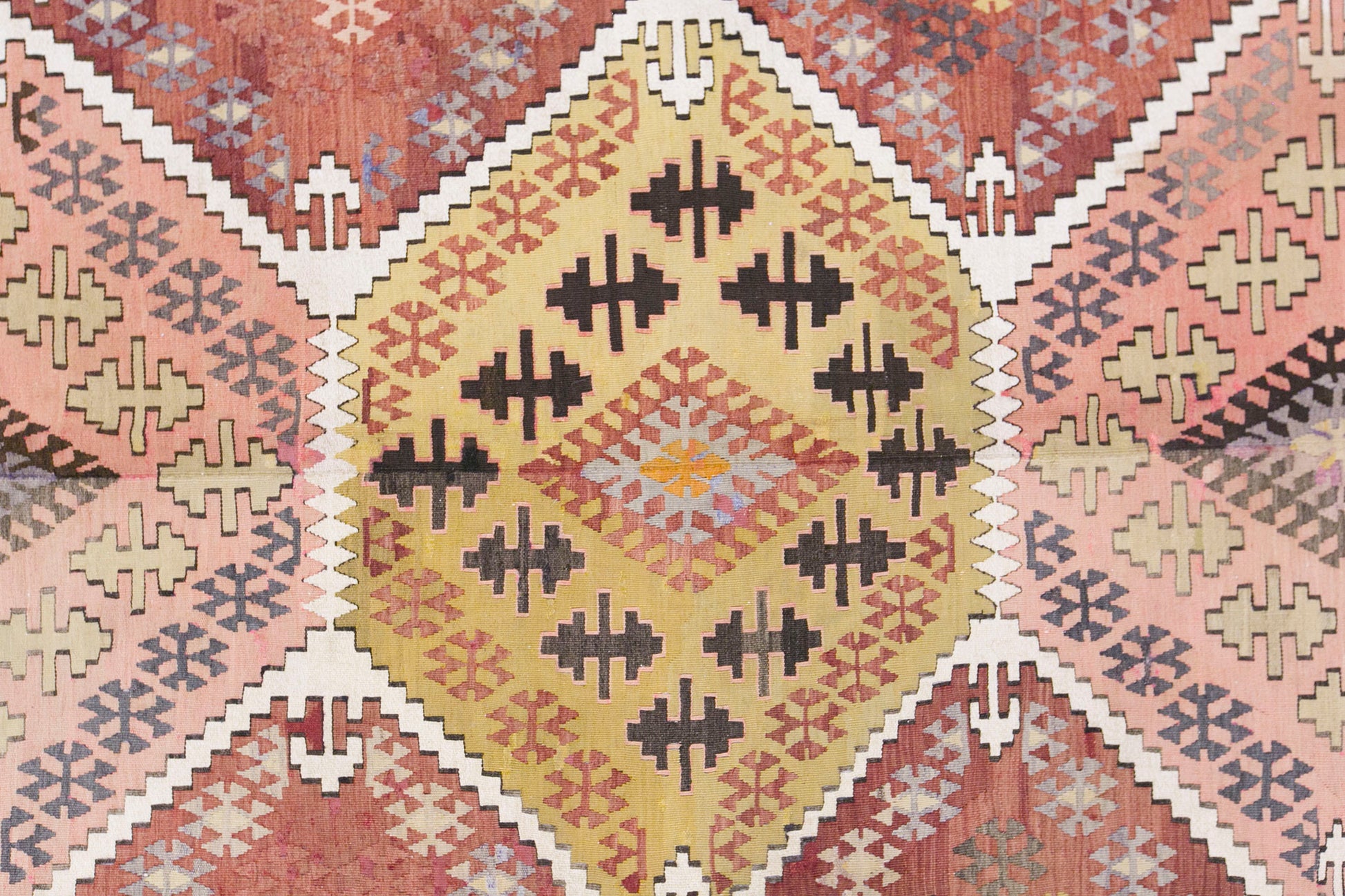 Vintage Adana Kilim Rug, 6.7x15.7 ft, 205x480 cm, Handwoven Turkish Wool Kilim