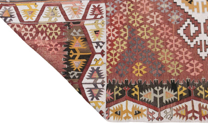 Vintage Adana Kilim Rug, 6.7x15.7 ft, 205x480 cm, Handwoven Turkish Wool Kilim