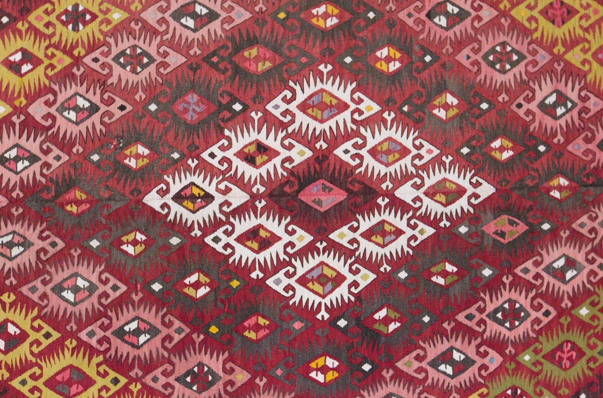 Vintage Adana Nomadic Kilim Rug, 6.2x14.8 ft, 190x450 cm, Handwoven Turkish Wool Kilim