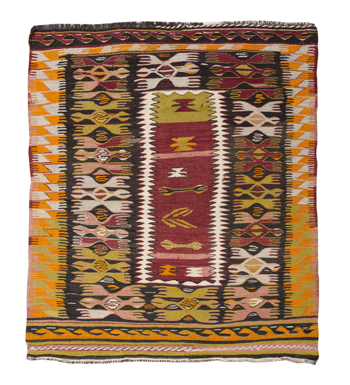 Vintage Akviran Kilim,  103 x 131 cm, 3.4 x 4.3 ft