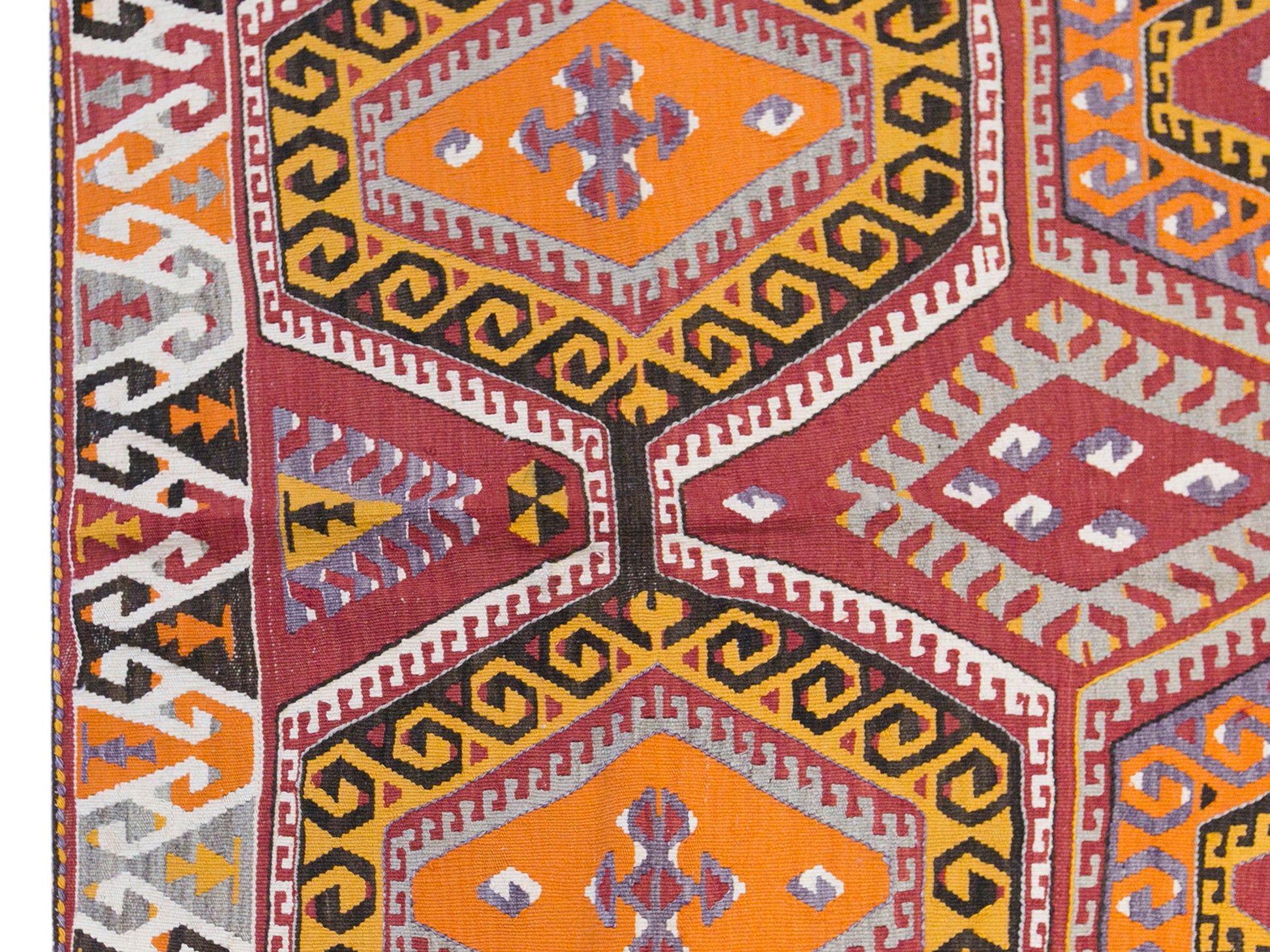 Vintage Anamur Area Nomadic Kilim Rug, 5.5x8.9 ft, 168x270 cm, Handwoven Turkish Wool Kilim