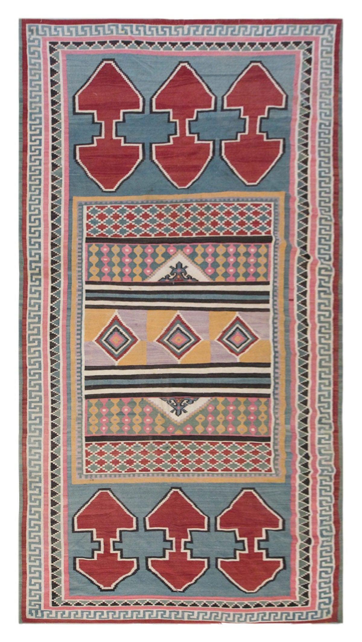 Vintage Anatolian Kilim, 6.5 x 12.4 ft, 200 x 378 cm
