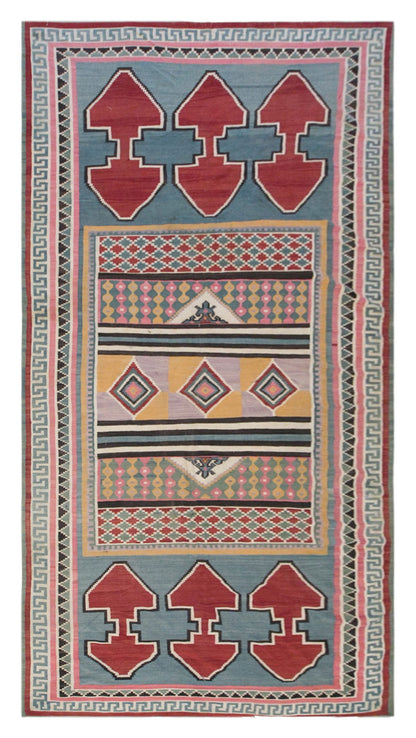 Vintage Anatolian Kilim, 6.5 x 12.4 ft, 200 x 378 cm