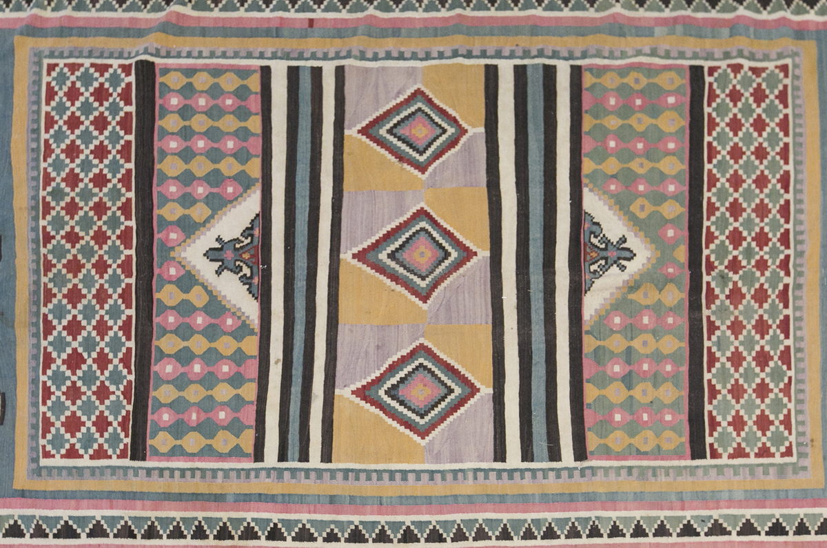 Vintage Anatolian Kilim, 6.5 x 12.4 ft, 200 x 378 cm