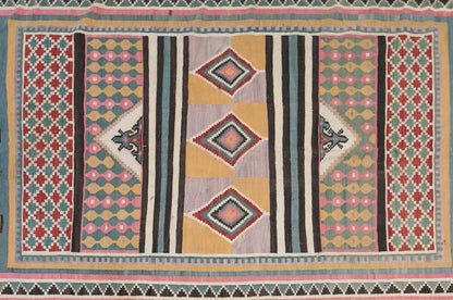 Vintage Anatolian Kilim, 6.5 x 12.4 ft, 200 x 378 cm