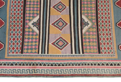 Vintage Anatolian Kilim, 6.5 x 12.4 ft, 200 x 378 cm
