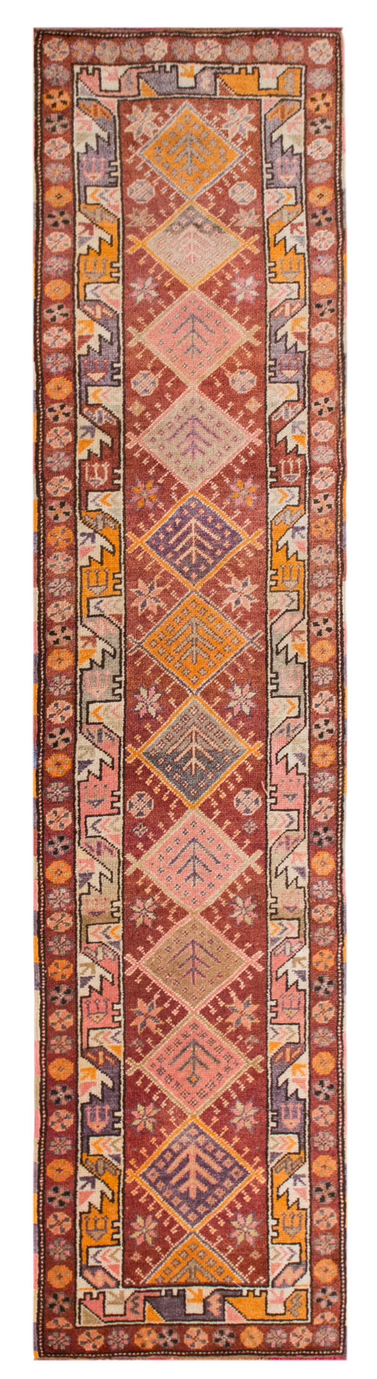 Vintage Anatolian Runner Rug 89x345 cm / 2'11"×11'4"