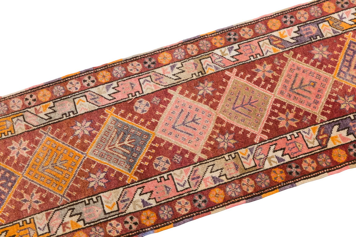 Vintage Anatolian Runner Rug 89x345 cm / 2'11"×11'4"