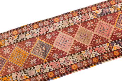 Vintage Anatolian Runner Rug 89x345 cm / 2'11"×11'4"