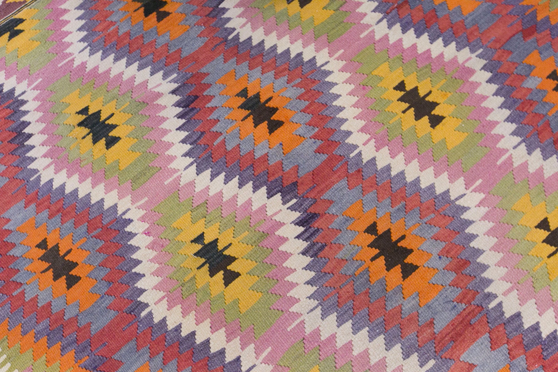 Vintage Antalya Korkuteli Nomadic Barak Tribe Kilim Rug, 5.6 x 6.7 ft, 170 x 205 cm, Handwoven Wool Turkish Kilim