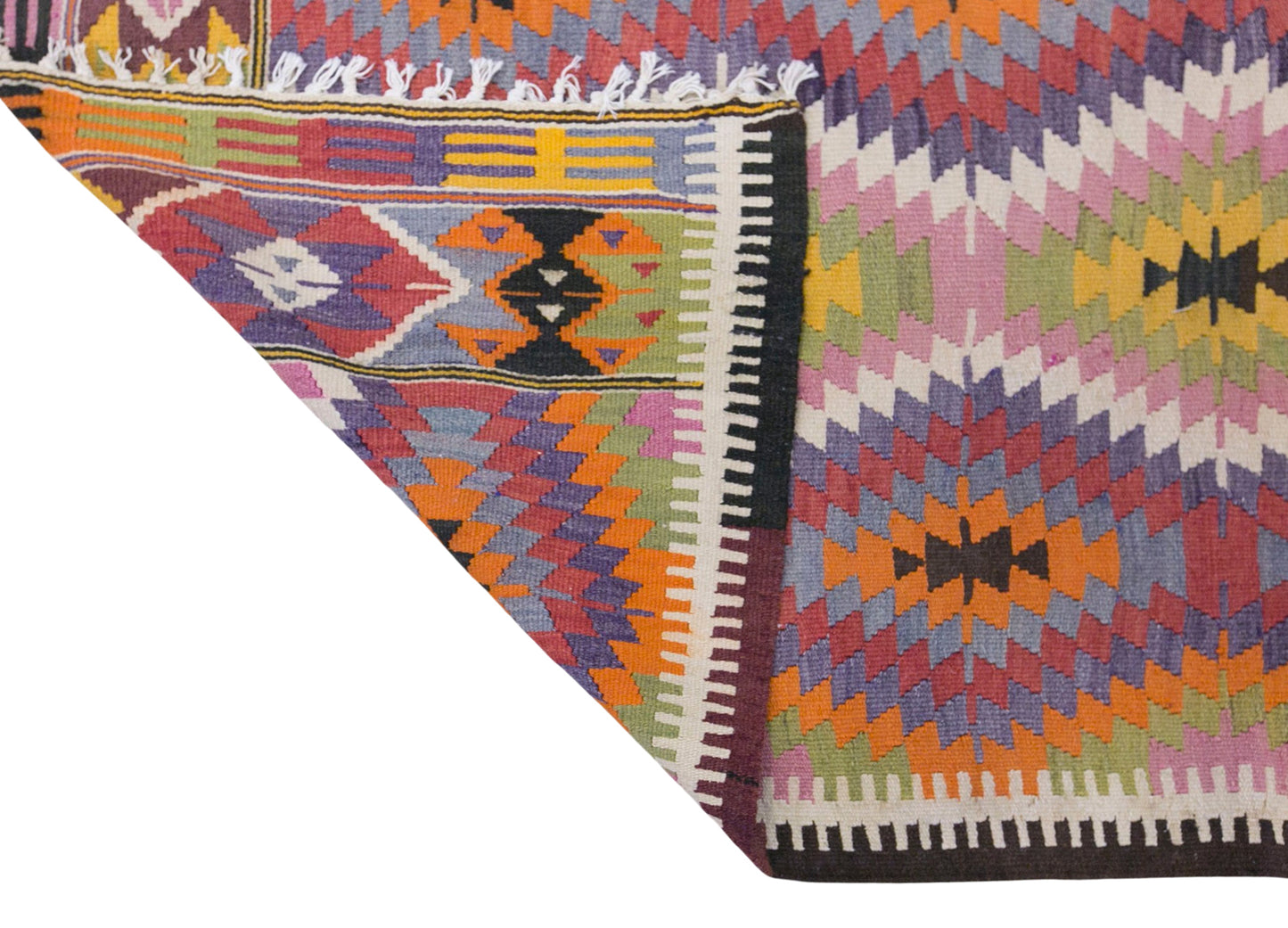 Vintage Antalya Korkuteli Nomadic Barak Tribe Kilim Rug, 5.6 x 6.7 ft, 170 x 205 cm, Handwoven Wool Turkish Kilim